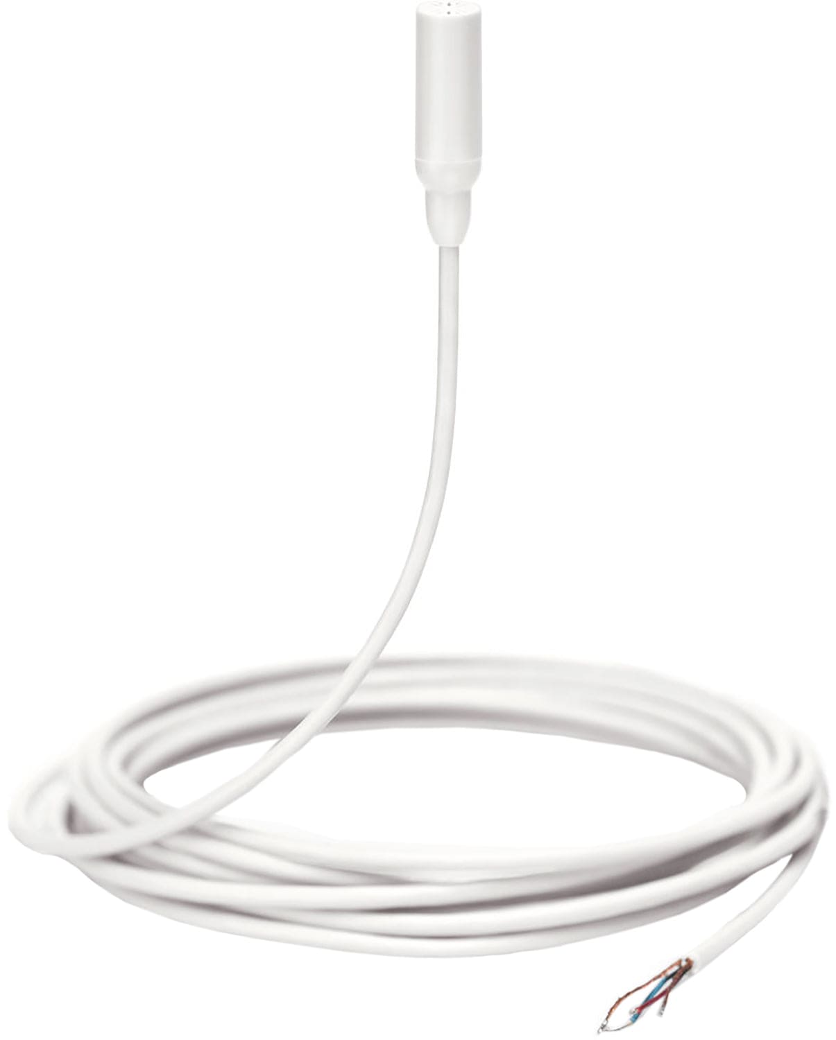 Shure TL48W/O-NC-A TwinPlex Omnidirectional Lavalier Microphone - Bare Wire with Accessories - White