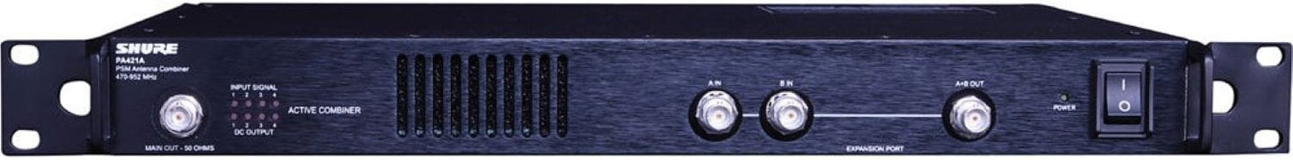 Shure PA421A 4-Channel IEM Antenna Combiner and Power Distribution 470-952MHz