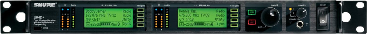 Shure UR4D+ J5 Dual receiver Used Package