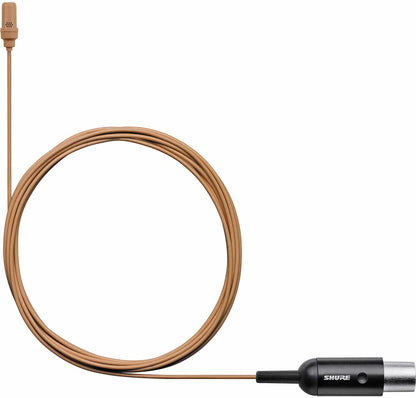 Shure UL4C/C-MTQG-A UniPlex Cardioid Subminiature Lavalier Microphone with MTQG Connector - Cocoa
