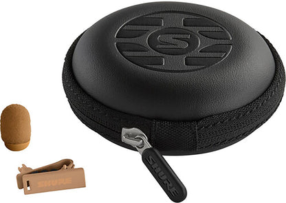 Shure UL4C/C-MTQG-A UniPlex Cardioid Subminiature Lavalier Microphone with MTQG Connector - Cocoa