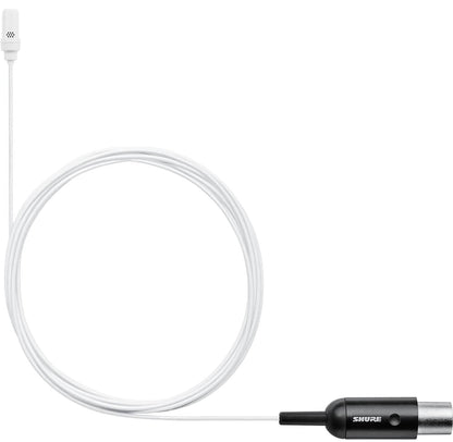 Shure UL4W/C-MTQG-A UniPlex Cardioid Subminiature Lavalier Microphone with MTQG Connector - White