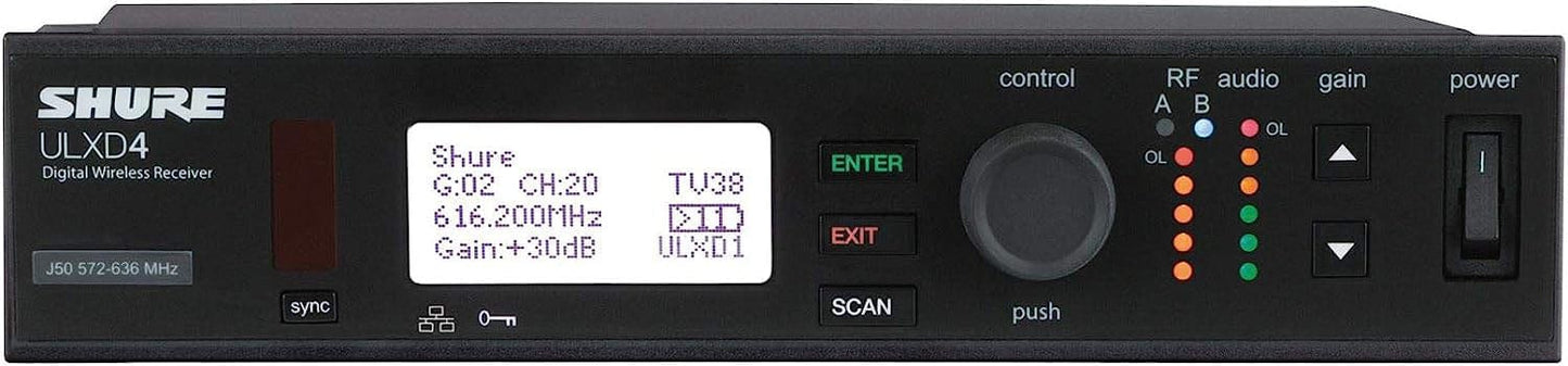 Shure ULXD4 Digital Wireless Receiver - V50 Band
