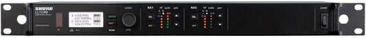Shure ULXD4D-X52 dual-channel digital wireless receiver front panel