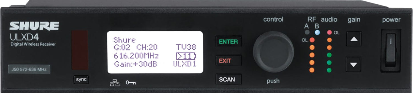 Shure ULXD4-GV Digital Wireless Receiver - H50 Band