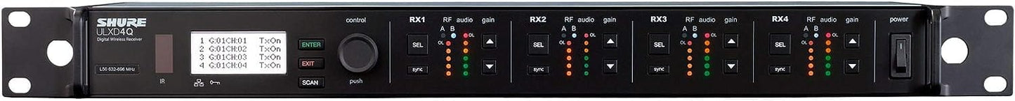 Shure ULXD4Q H50 Quad channel receiver Used Package