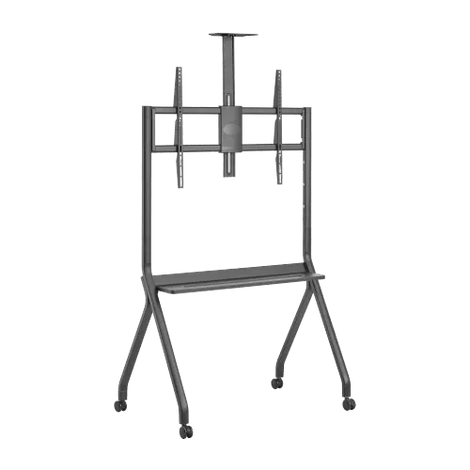 lose-up of the VSYS VTLX16-69FW heavy-duty 4-inch shock-absorbing casters and robust steel base, illustrating the ultra-smooth mobility required for professional UAE corporate fit-outs and Trianze Tech enterprise deployments