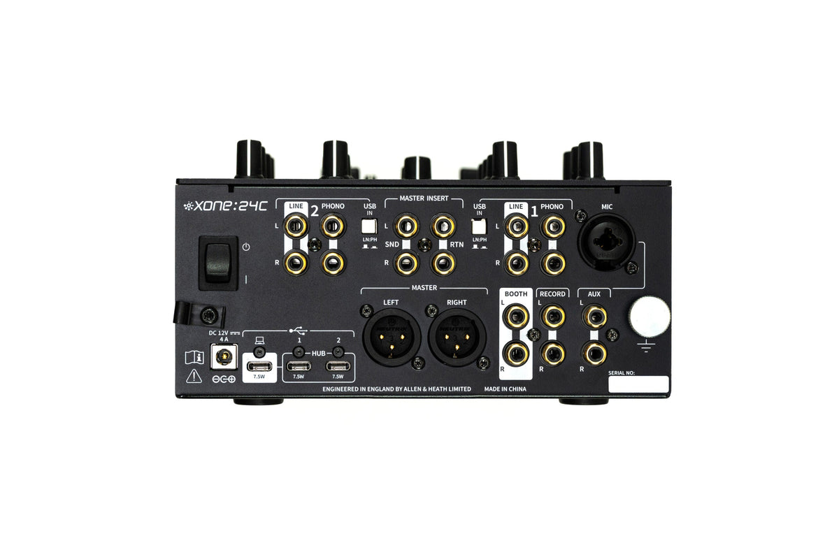 Allen & Heath XONE:24C DJ mixer rear panel