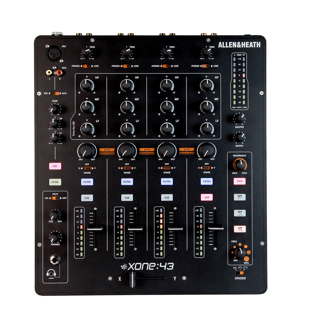 Allen & Heath XONE:43 club DJ mixer top view