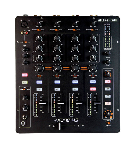 Allen & Heath XONE:43 club DJ mixer top view