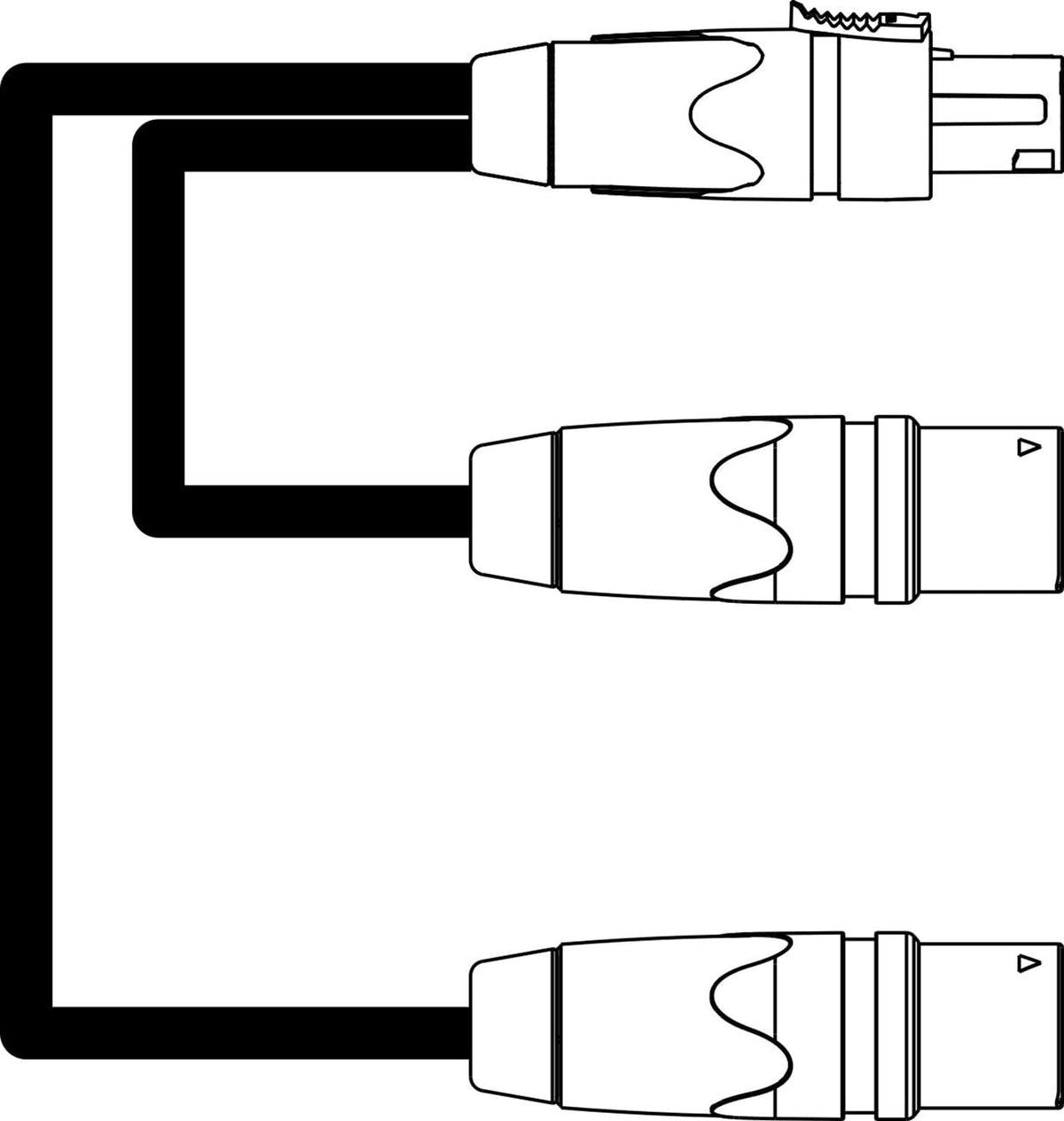 d&b audiotechnik Z2292.002 T splitset NLT4 female to male speaker cable, view 2