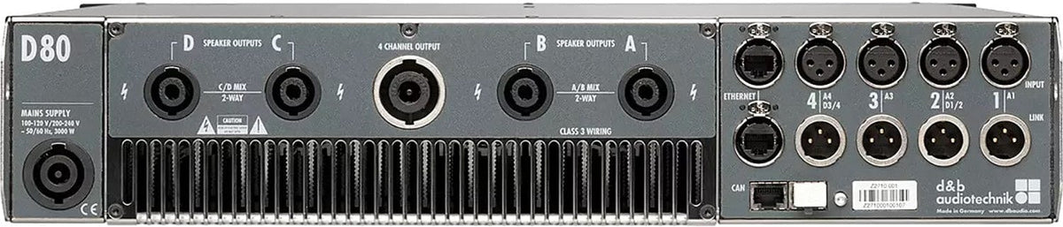 d&b audiotechnik D80 4 channel high power amplifier, view 2