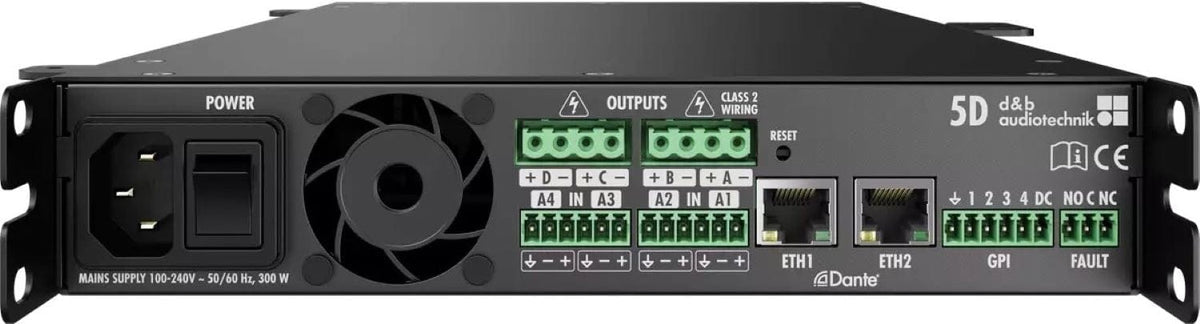 d&b audiotechnik 5D 4 channel Class D installation amplifier, view 2