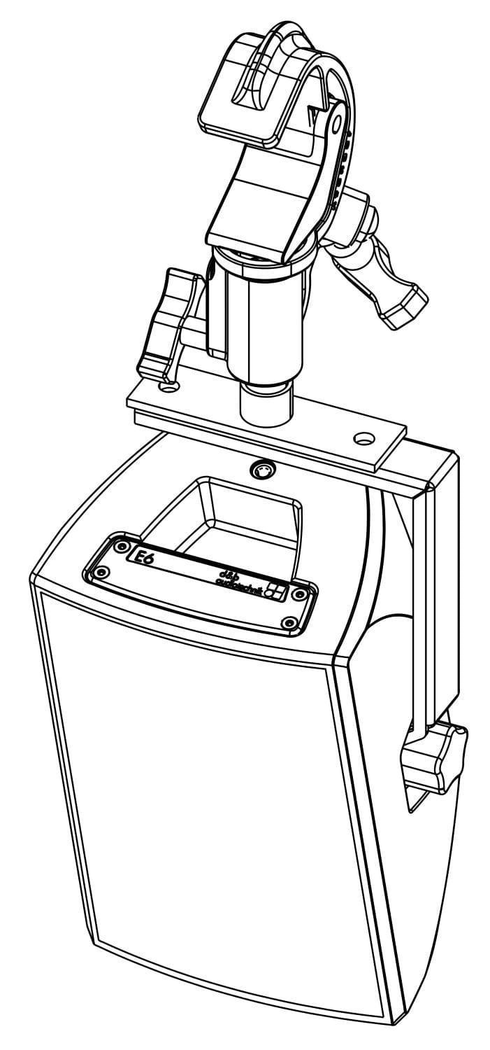 d&b audiotechnik Z5012.500 pipe clamp for TV spigot, view 2
