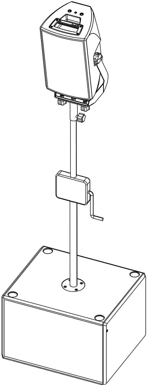 d&b audiotechnik Z5013.000.00 loudspeaker stand M20 pole with winder, view 2
