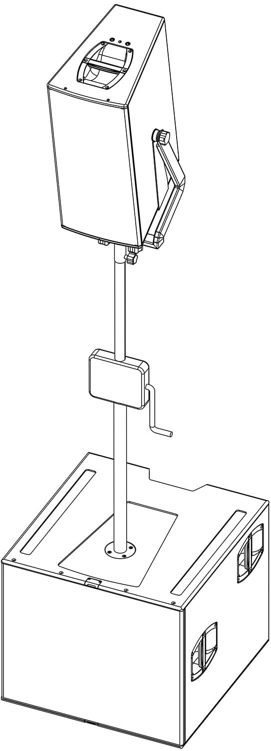 d&b audiotechnik Z5013.000.00 Loudspeaker Stand M20 Pole with Winder