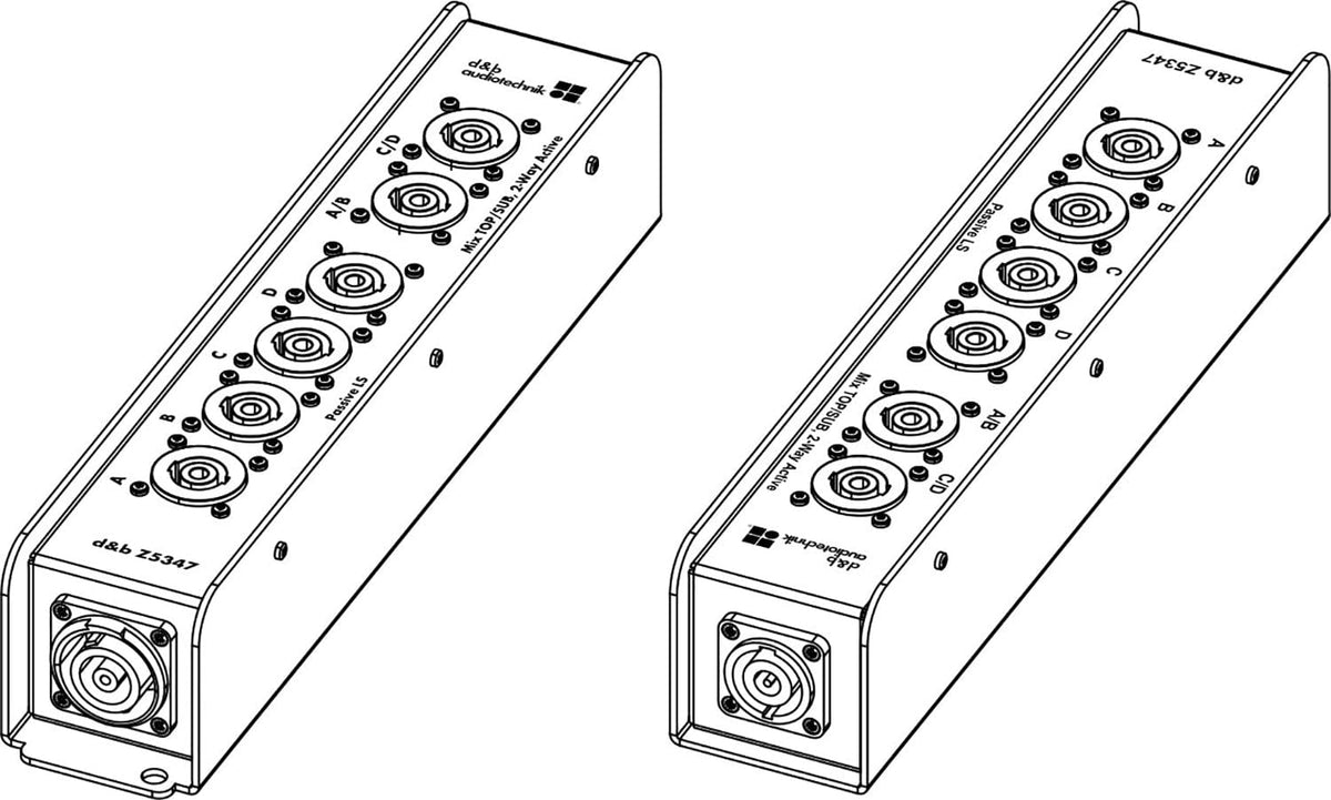 d&b audiotechnik Z5347.001 breakout box NLT8 to 6x NL4, view 2