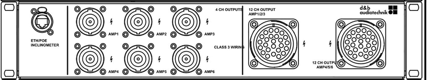 d&b audiotechnik Z5578.000 DX Loudspeaker Connector Panel with 2x LKA25/ 6x NL8 Connectors