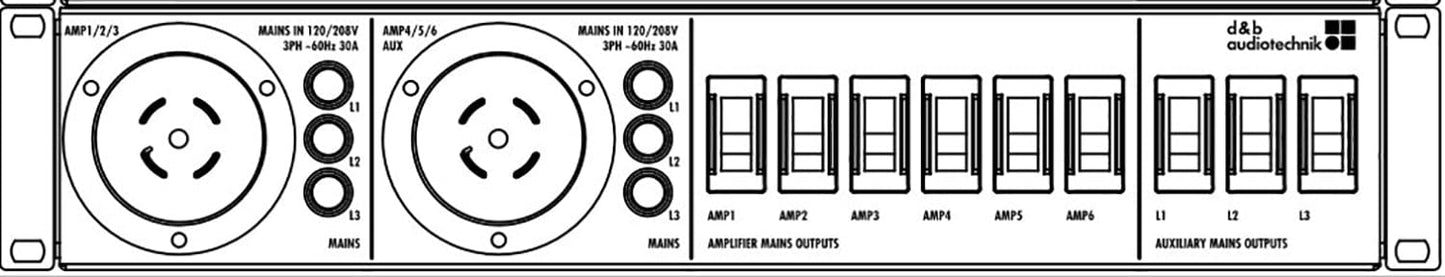 d&b audiotechnik Z5606.001 Mains Power Distributor - 6x D40 NEMA
