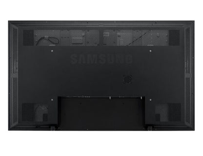 Detailed perspective of the comprehensive input output patch panel on a Samsung 650TS-2 interactive monitor