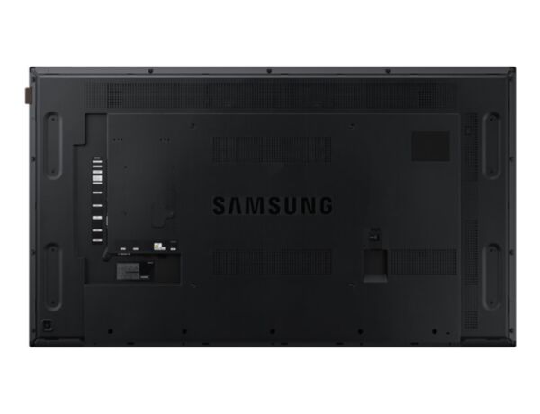 Close up of the 9.5mm bezel on the Samsung DH55E commercial signage display