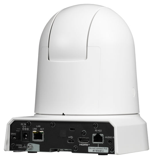 Panasonic AW-UE50WPJ5: 4K PTZ Camera with 24x Optical Zoom, NDI and SRT, White