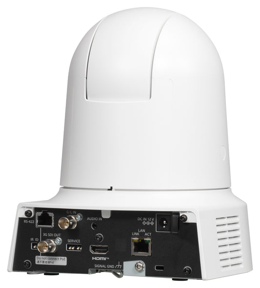 Panasonic AW-UE80W: 4K PTZ Camera with 24x Optical Zoom, NDI and SRT, White