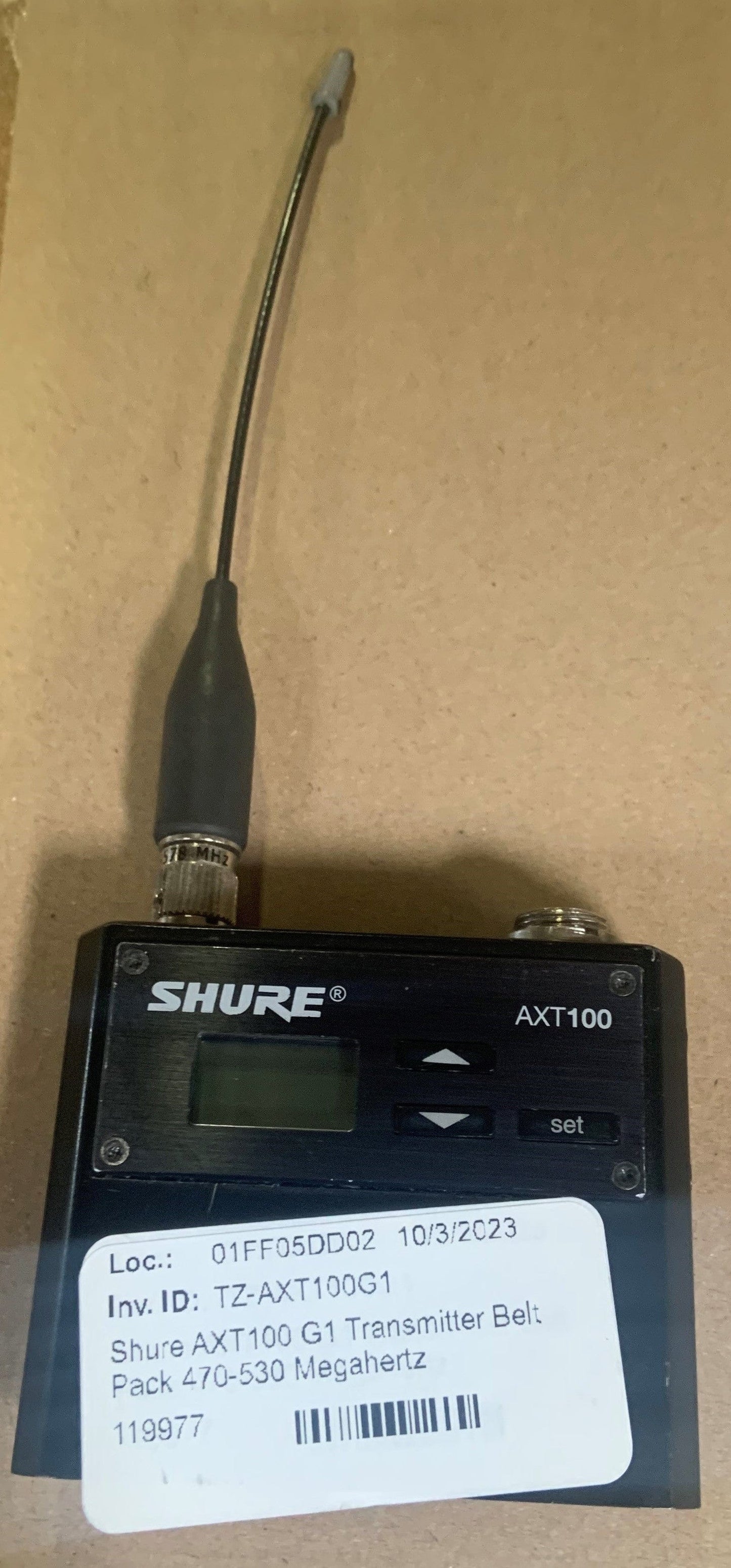 Shure AXT100 G1 Transmitter Belt Pack 470-530 Megahertz