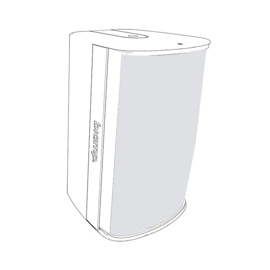 Biamp Desono EX-S8-UB-W 8 Inch Coaxial Surface Mount Indoor/Outdoor Loudspeaker with U-Bracket, White