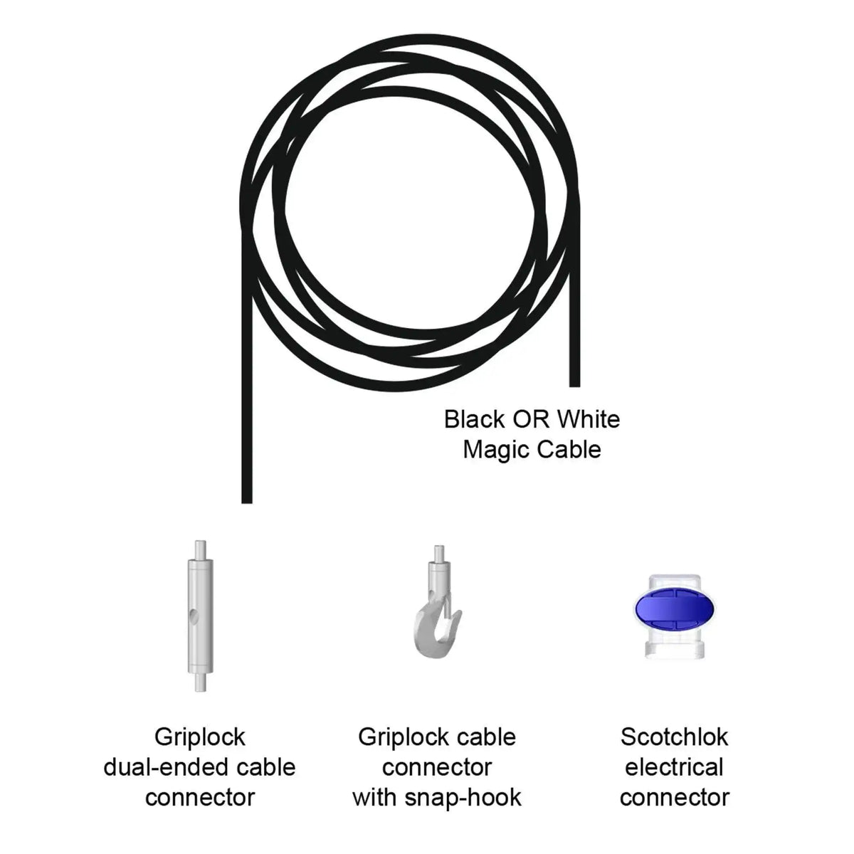 Biamp Desono MC-PHK16-12PK Black Pendant Hang Kit, 16 ft, 12 Pack, Black