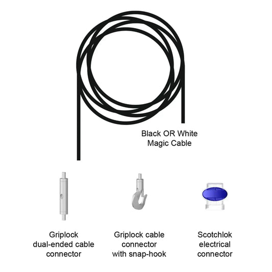 Biamp Desono MC-PHK16-12PK White Pendant Hang Kit, 16 ft, 12 Pack, White