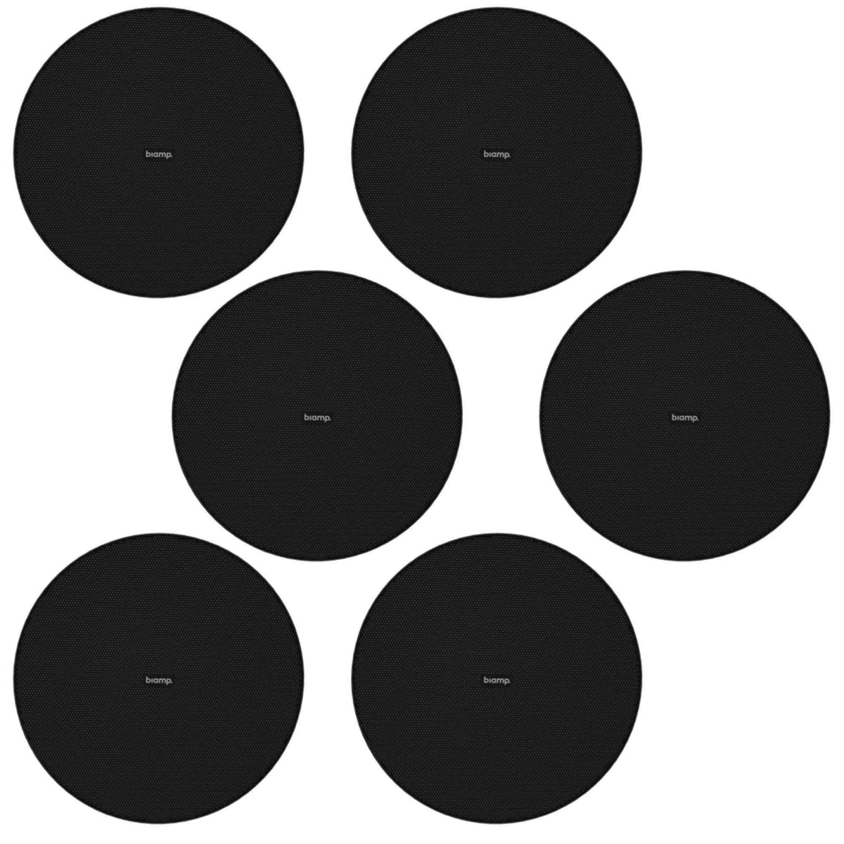 Biamp Desono SPA-GRB400 Black Round Grilles for DX-IC6, 6 Pack