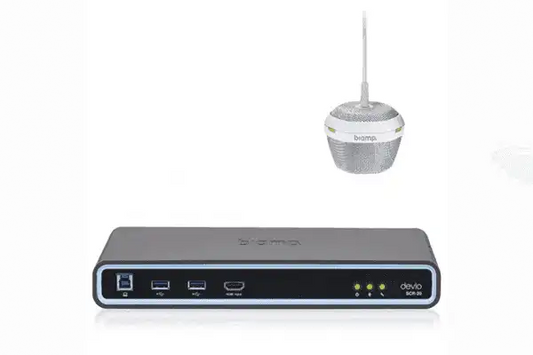 Biamp Devio SCR-25C White Conferencing Hub with Pendant Microphone, White