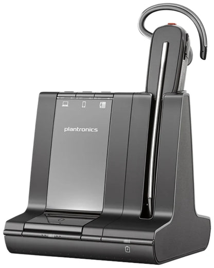 Poly Savi 8240 headset worn on ear side view