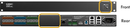 Q-SYS Core 110f: Network and Analog I/O Processor (V2), view 3