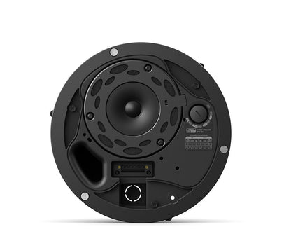 Bose DesignMax DM3C white in-ceiling loudspeaker, grille removed showing the driver