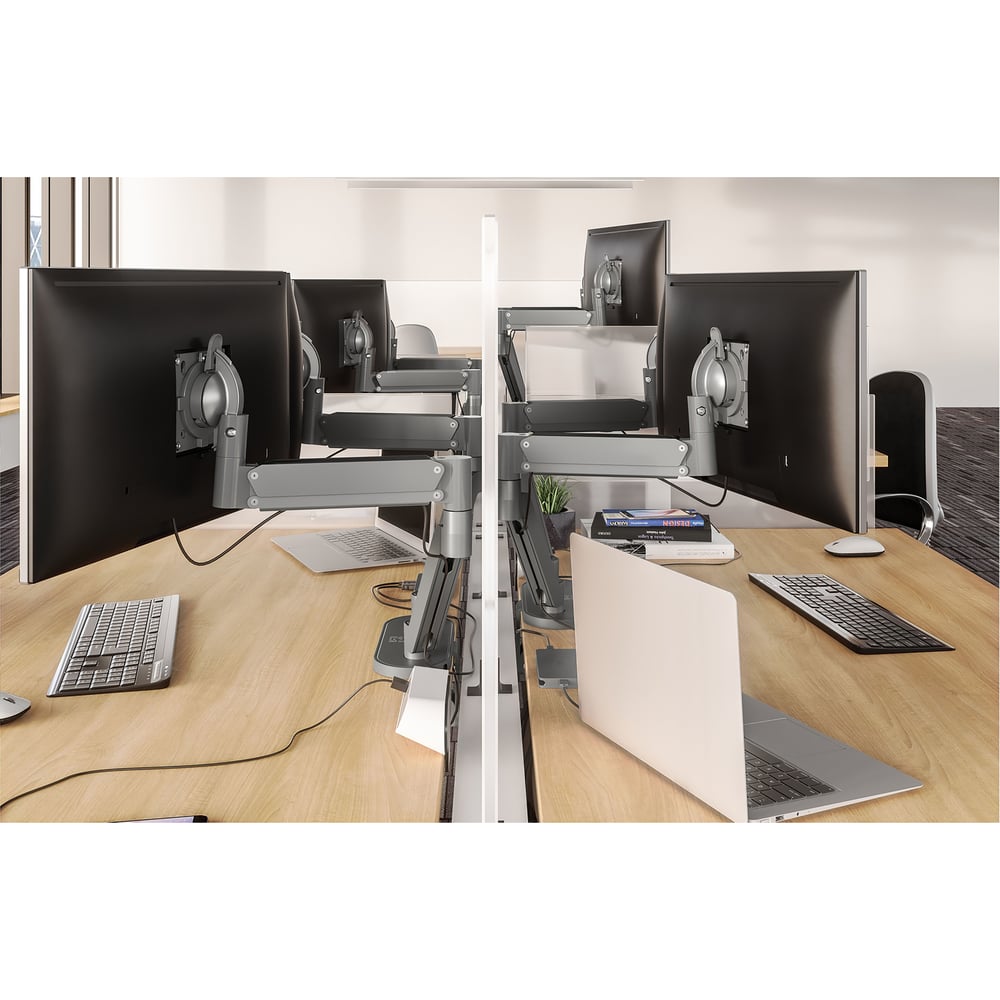 Chief DMA2S Dual Dynamic Monitor Arm, Silver, view 3