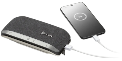 Poly SYNC 20 speakerphone folded for travel