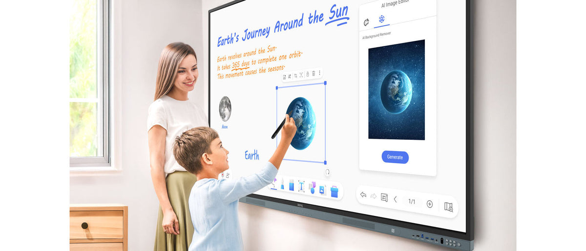 BenQ RM7505 Board Master RM05 75 inch 4K interactive display, view 3