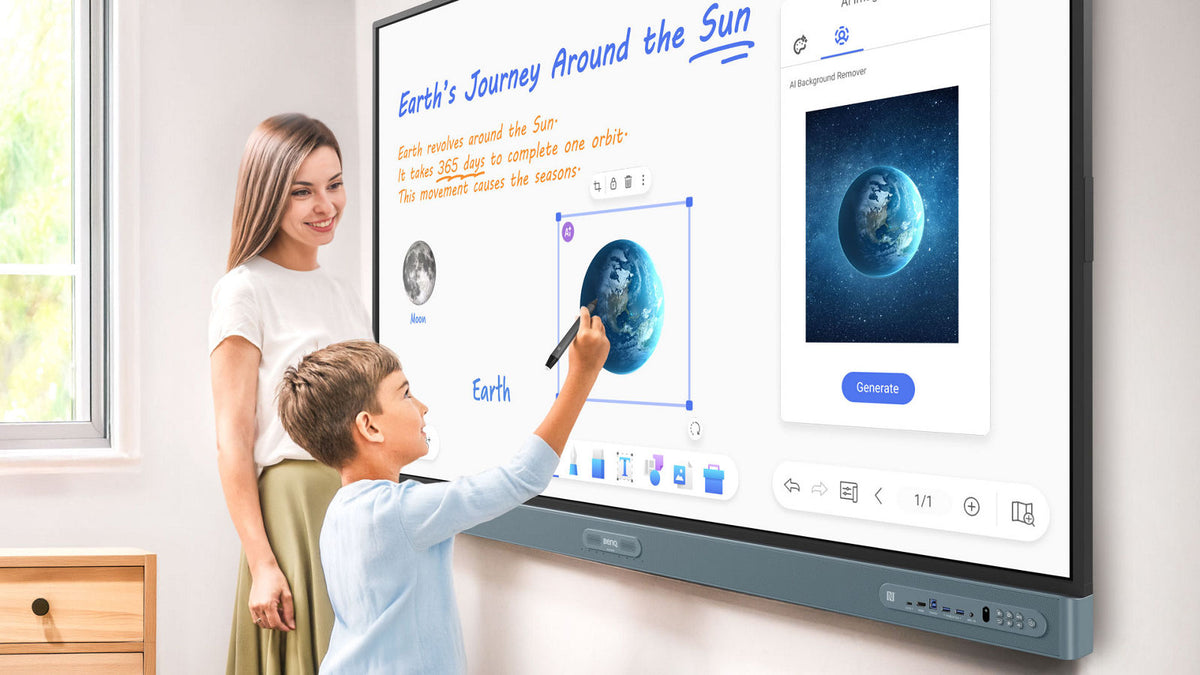 BenQ RP6505 Board Pro RP05 65 inch 4K interactive display, view 2
