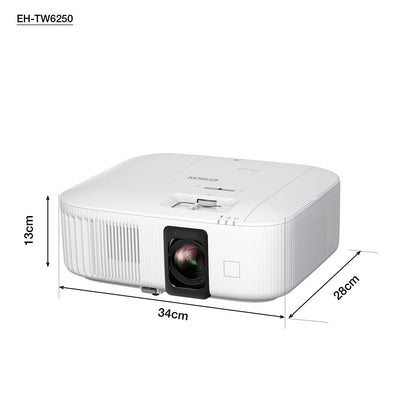 Epson EH-TW6250: 2,800 Lumens 4K PRO-UHD 3LCD Lamp Projector for Home Cinema with HC Lamp Warranty, view 2