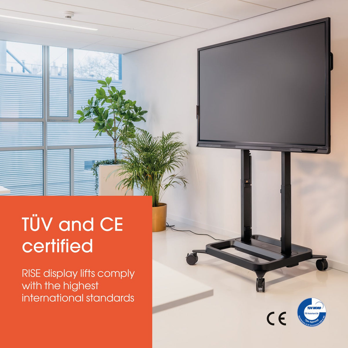 Optoma RISE 5200: Motorised Trolley with anti-collision display lift, 100 kg load, view 6
