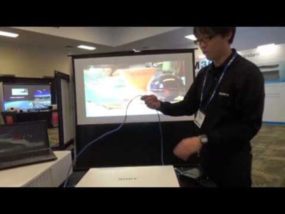 Sony VPL-CH375 projector zoom lens close up