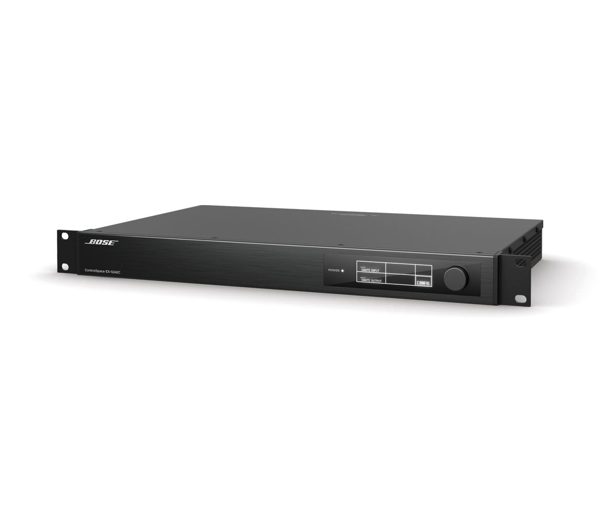 Bose ControlSpace EX-12AEC conferencing processor, left facing angled view