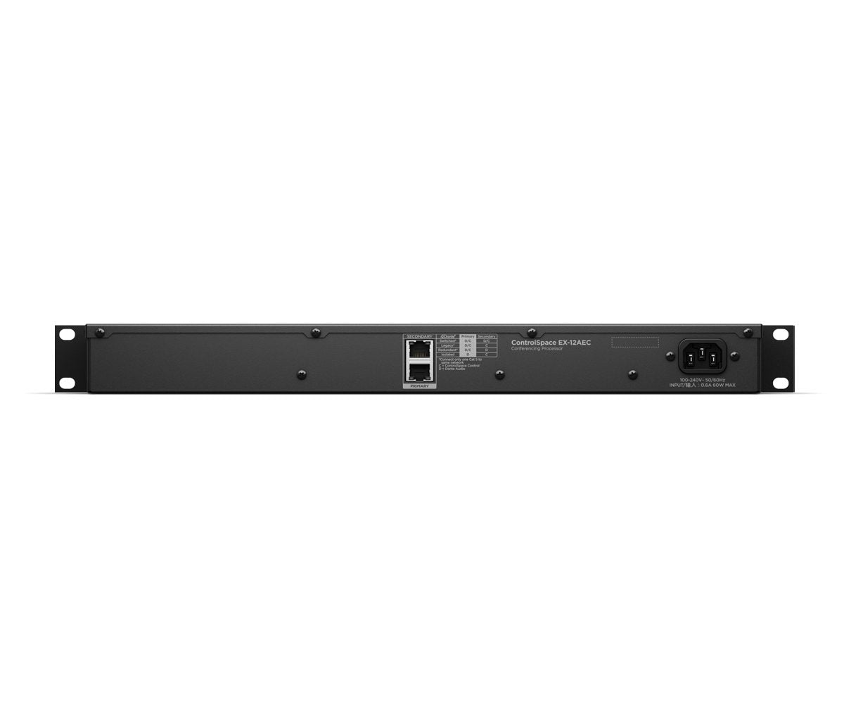 Bose ControlSpace EX-12AEC conferencing processor, rear panel connections