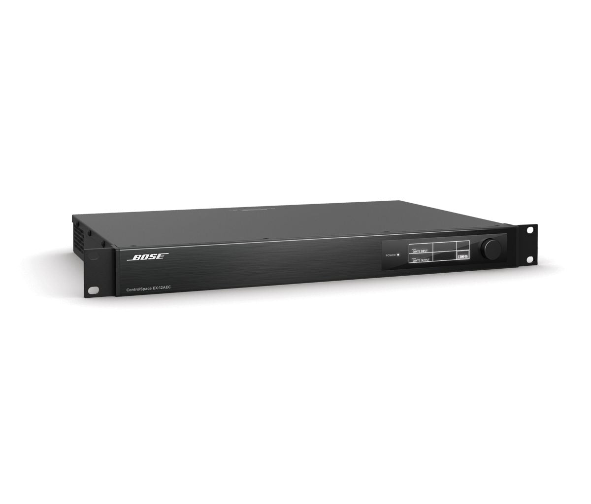 Bose ControlSpace EX-12AEC conferencing processor, right facing angled view