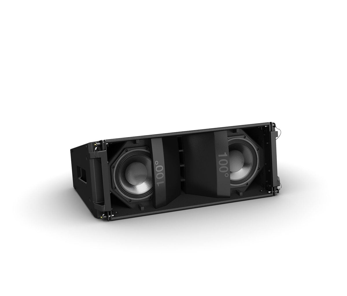 Bose ShowMatch SM20 DeltaQ array loudspeaker, grille removed showing the drivers