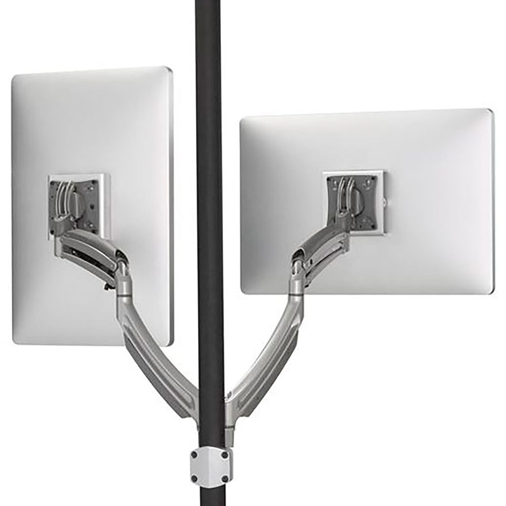 Chief K1P220S K1 Pole Mount Dual Display Dual 2L Arms Silver