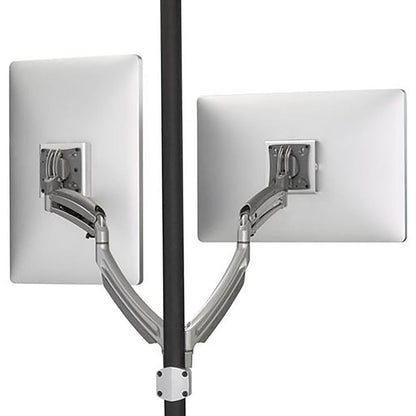 Chief K1P220S K1 Pole Mount Dual Display Dual 2L Arms Silver