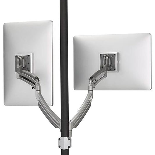 Chief K1P220S K1 Pole Mount Dual Display Dual 2L Arms Silver